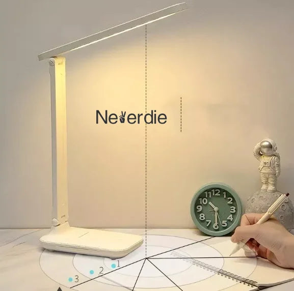 Lâmpada de leitura ajustável de 16 LED com 3 modos para cama lateral/mesa/estudo-Neverdie