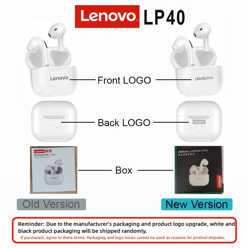 Original Lenovo LP40 wireless headphones TWS Bluetooth